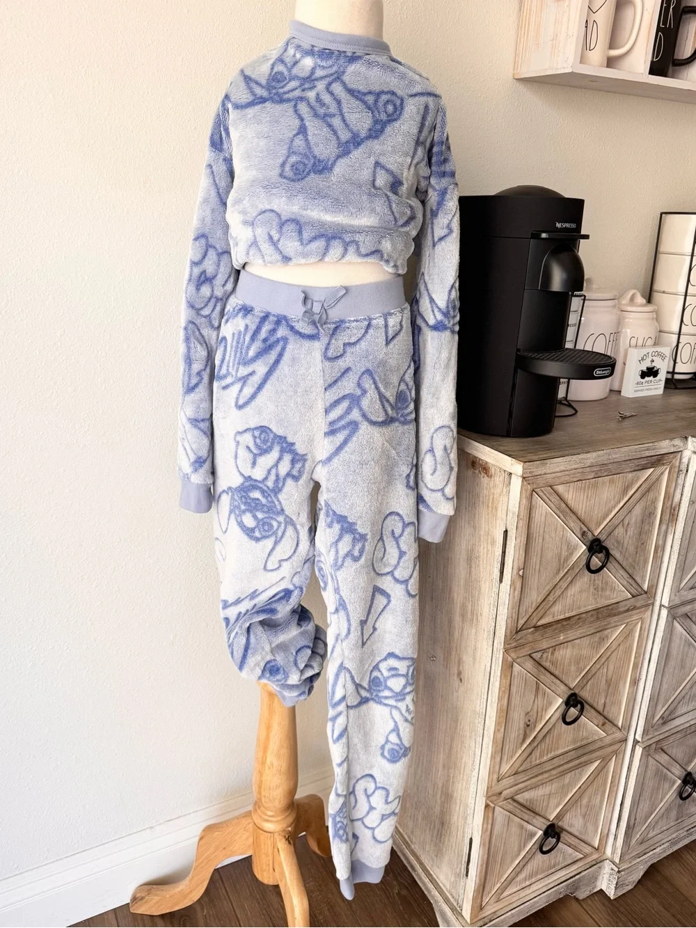 Disney Light Stitch Fleece Pajama Set